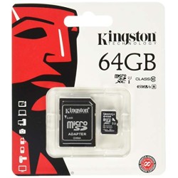 Kingston Memory Card 64GB UHS-1 Class 10 with Adapter Kingston Memory Card 64GB UHS-1 Class 10 with Adapter