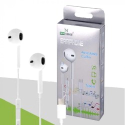 NEW SCIENCE TYPE C AURICULAR HEADFONE WITH MIC VOLUME BUTTENS REF:8027	 NEW SCIENCE TYPE C AURICULAR HEADFONE WITH MIC VOLUME BUTTENS REF:8027