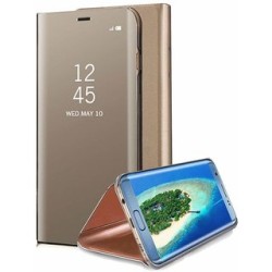 FLIP COVER "CLEAR VIEW" SAMSUNG GALAXY NOTE 10 PLUS GOLD FLIP COVER "CLEAR VIEW" SAMSUNG GALAXY NOTE 10 PLUS GOLD