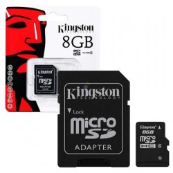 CARTÃO DE MEMÓRIA KINGSTON 8GB CLASSE 4 COM ADAPTADOR - SDC4/8GB CARTÃO DE MEMÓRIA KINGSTON 8GB CLASSE 4 COM ADAPTADOR - SDC4/8GB