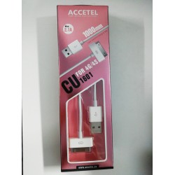 CABO DE DADOS ACCETEL USB 2.1A PARA IPHONE 4G/4S CU1601 CABO DE DADOS ACCETEL USB 2.1A PARA IPHONE 4G/4S CU1601