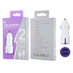 ADAPTADOR MTK DUAL USB 2.4A PARA CARRO BRANCO BULK ADAPTADOR MTK DUAL USB 2.4A PARA CARRO BRANCO BULK