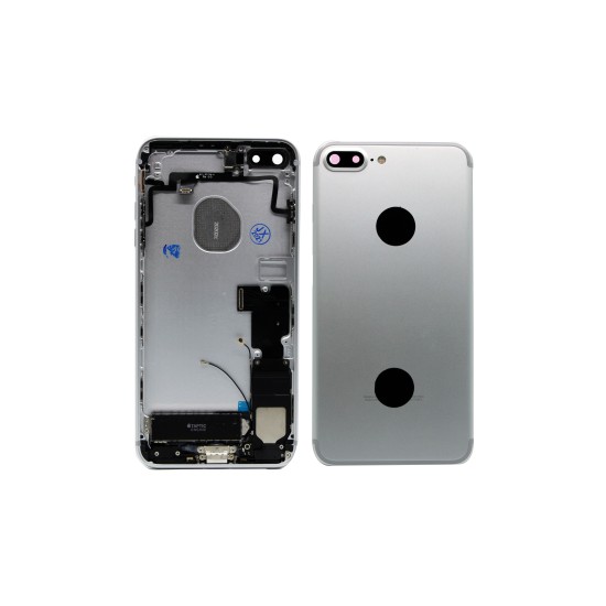 BACK COVER WITH FLEX APPLE IPHONE 7 PLUS SILVER BACK COVER WITH FLEX APPLE IPHONE 7 PLUS SILVER