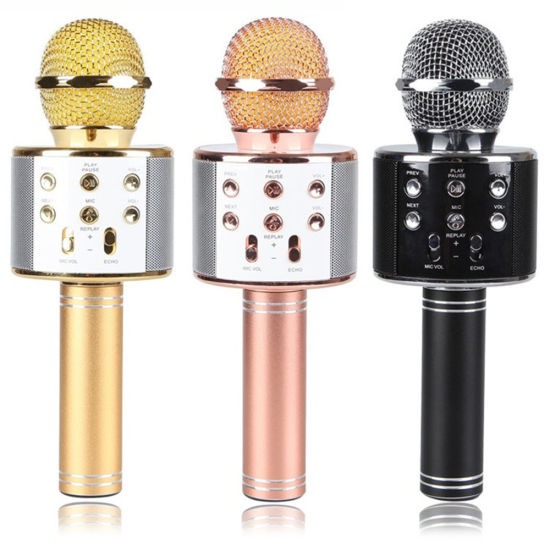 MICRÓFONO INALÁMBRICO WS-858 Y BLUETOOTH USB ESTÉREO