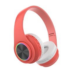 LUMINOUS WIRELESS HEADPHONE T39 WITH COLORFUL LED AND NOISE-CANCELING FEATURE 400MAH ORANGE LUMINOUS WIRELESS HEADPHONE T39 WITH COLORFUL LED AND NOISE-CANCELING FEATURE 400MAH ORANGE