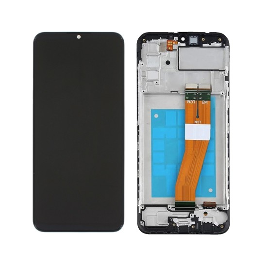 Touch+Display with Frame+Speaker+Charger Samsung Galaxy A03S 2021 Service Pack Non EU Black Touch+Display with Frame+Speaker+Charger Samsung Galaxy A03S 2021 Service Pack Non EU Black