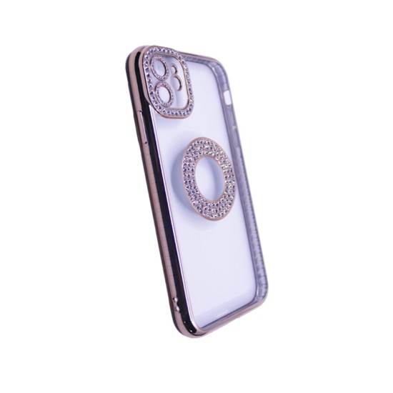 Soft Silicone Case with Diamond Design for Apple iPhone 12 Gold Soft Silicone Case with Diamond Design for Apple iPhone 12 Gold