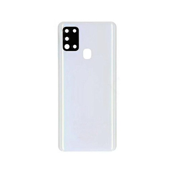 Back Cover with Camera Lens Samsung Galaxy A21s/A217 (Without Logo) White Back Cover with Camera Lens Samsung Galaxy A21s/A217 (Without Logo) White