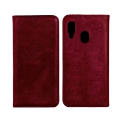 Leather Flip Cover with Internal Pocket For Samsung Galaxy A20E Red Leather Flip Cover with Internal Pocket For Samsung Galaxy A20E Red