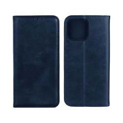 Leather Flip Cover with Internal Pocket for Apple iPhone 13 Mini Blue Leather Flip Cover with Internal Pocket for Apple iPhone 13 Mini Blue