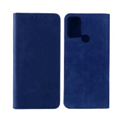Leather Flip Cover with Internal Pocket For Oppo A53/A53s Blue Leather Flip Cover with Internal Pocket For Oppo A53/A53s Blue