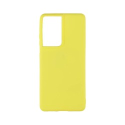 Soft Silicon Case for Samsung Galaxy S21 Ultra Yellow