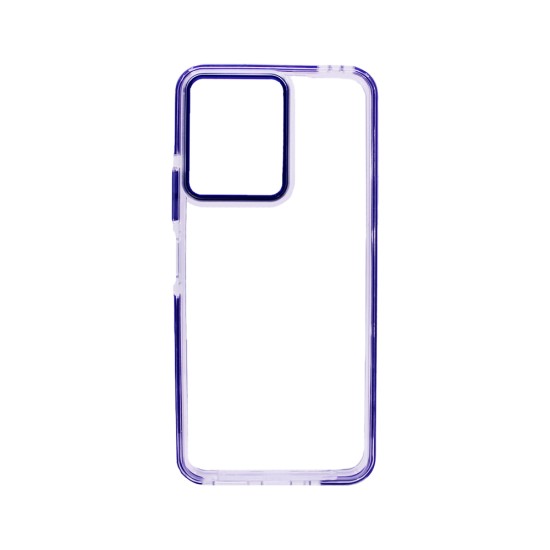 Transparent Hard Silicone Case for Xiaomi Redmi 13C/Poco C65 Purple Transparent Hard Silicone Case for Xiaomi Redmi 13C/Poco C65 Purple