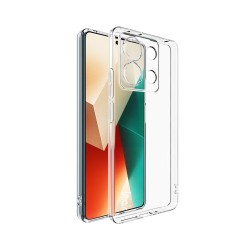 Funda de silicona suave con Marco de Cámara para Xiaomi Redmi Note 13 5G Transparente