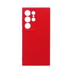 Capa de Silicone Macio com Moldura de Câmera para Samsung Galaxy S24 Ultra Vermelho Capa de Silicone Macio com Moldura de Câmera para Samsung Galaxy S24 Ultra Vermelho