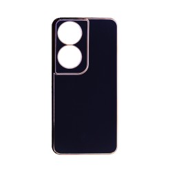 Capa de Silicone Designer com Moldura de Câmera para Huawei Honor 90 Smart Preto Capa de Silicone Designer com Moldura de Câmera para Huawei Honor 90 Smart Preto