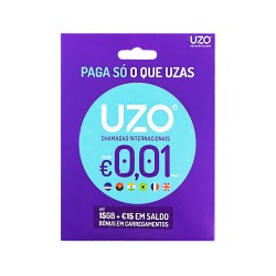 UZO SIM Card for International calls 0.01€/Min with 15GB+€15 Bonus Balance on Top-Ups UZO SIM Card for International calls 0.01€/Min with 15GB+€15 Bonus Balance on Top-Ups