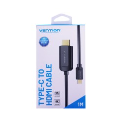 Cable Vention Tipo-C a Hdmi Calidad 4k 1m Negro Cable Vention Tipo-C a Hdmi Calidad 4k 1m Negro