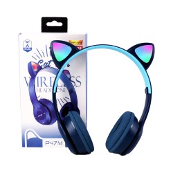 Wireless Headphones P47M Cat Ear Dark Blue Wireless Headphones P47M Cat Ear Dark Blue