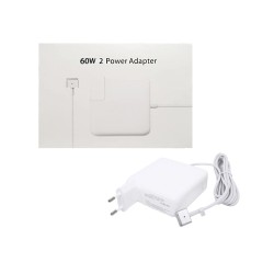 Cargador para Apple Macbook Tipo T MagSafe 2 60W 1,8M Blanco Cargador para Apple Macbook Tipo T MagSafe 2 60W 1,8M Blanco