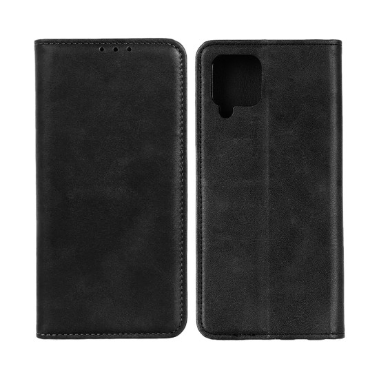 Leather Flip Cover with Internal Pocket for Samsung Galaxy A42 5g Black