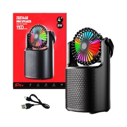 Sing-e Portable Wireless Speaker With Fan ZQS1440 Black Sing-e Portable Wireless Speaker With Fan ZQS1440 Black