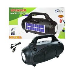 Sing-e Solar Charging Portable Wireless Speaker ZQST311 with Flashlight Black Sing-e Solar Charging Portable Wireless Speaker ZQST311 with Flashlight Black
