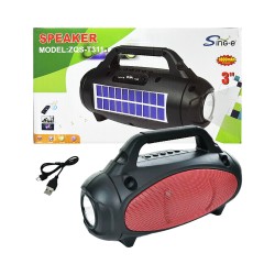 Sing-e Solar Charging Portable Wireless Speaker ZQST311 with Flashlight Red Sing-e Solar Charging Portable Wireless Speaker ZQST311 with Flashlight Red