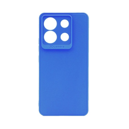 Funda de silicona suave con Marco de Cámara para Xiaomi Redmi Note 13 Pro 5G Azul Oscuro