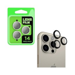 Protetor de Vidro da Câmera Traseira para Apple iPhone 14 Pro/14 Pro Max Preto