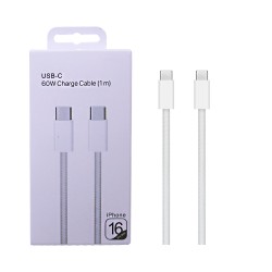 Apple iPhone Cable MUF72ZM/A Type-C to Type-C 60W 1M White Apple iPhone Cable MUF72ZM/A Type-C to Type-C 60W 1M White