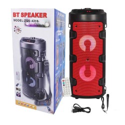 Sing-e  Portable Wireless Speaker ZQS4210 with Mic Red Sing-e  Portable Wireless Speaker ZQS4210 with Mic Red