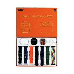 Smartwatch T900 Ultra 2 Max Suit With 7 Straps and Airpods Pro 2.0" 49mm (Call Version) Black Smartwatch T900 Ultra 2 Max Suit With 7 Straps and Airpods Pro 2.0" 49mm (Call Version) Black