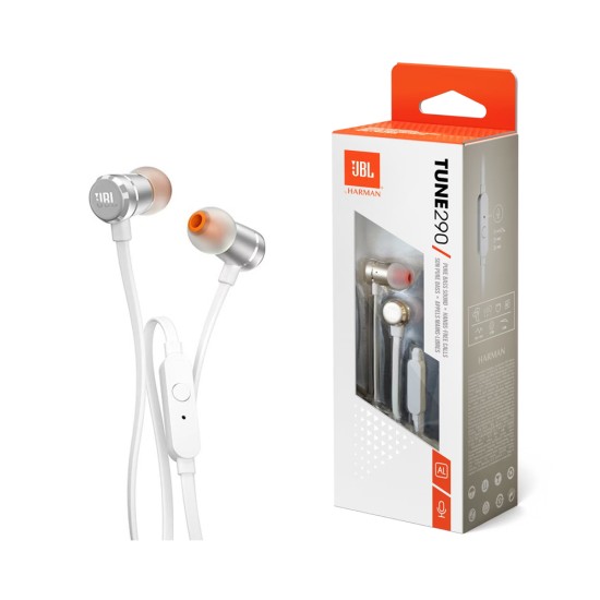 JBL Earphones Tune 290 with Microphone 3.5mm 1.2m Gray JBL Earphones Tune 290 with Microphone 3.5mm 1.2m Gray