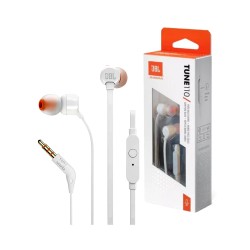 JBL Earphones Tune 110 with Microphone 3.5mm 1.2m White JBL Earphones Tune 110 with Microphone 3.5mm 1.2m White