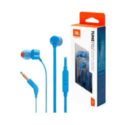 JBL Earphones Tune 110 with Microphone 3.5mm 1.2m Blue JBL Earphones Tune 110 with Microphone 3.5mm 1.2m Blue