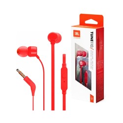 JBL Earphones Tune 110 with Microphone 3.5mm 1.2m Red JBL Earphones Tune 110 with Microphone 3.5mm 1.2m Red