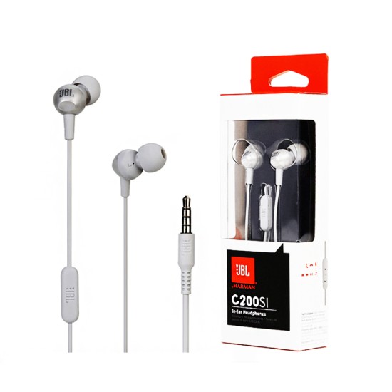 JBL Earphones C200SI with Microphone 3.5mm 1.2m Gray JBL Earphones C200SI with Microphone 3.5mm 1.2m Gray