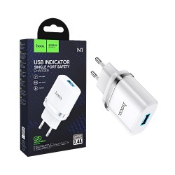 Hoco Adapter N1 Ardent USB 2.4A White Hoco Adapter N1 Ardent USB 2.4A White