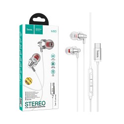 Hoco Universal Wired Earphones M90 Delight with Microphone Type-C 1.2m Light Silver Hoco Universal Wired Earphones M90 Delight with Microphone Type-C 1.2m Light Silver