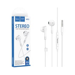 Hoco Universal Wired Earphones M93 with Microphone 3.5mm 1.2m White Hoco Universal Wired Earphones M93 with Microphone 3.5mm 1.2m White