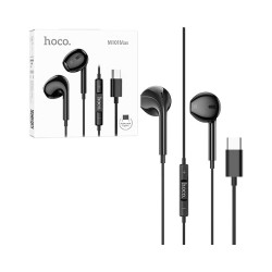 Hoco Wired Earphones M101 Max Crystal Grace with Microphone Type-C 1.2m Black Hoco Wired Earphones M101 Max Crystal Grace with Microphone Type-C 1.2m Black