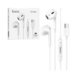 Hoco Wired Earphones M101 Max Crystal Grace with Microphone Type-C 1.2m White Hoco Wired Earphones M101 Max Crystal Grace with Microphone Type-C 1.2m White