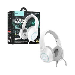 Hoco Wired Gaming Headphones W108 Sue with Microphone 3.5mm+USB-A 2m White Hoco Wired Gaming Headphones W108 Sue with Microphone 3.5mm+USB-A 2m White