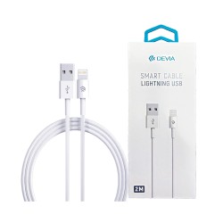 Devia Cable EC064 Smart Series Lightning 2.1A 2M White Devia Cable EC064 Smart Series Lightning 2.1A 2M White