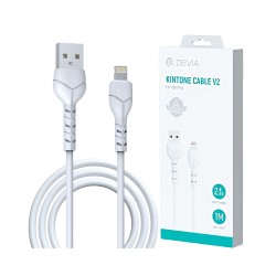 Devia Cable EC406 Kintone Series V2 Lightning 2.1A 1M White Devia Cable EC406 Kintone Series V2 Lightning 2.1A 1M White