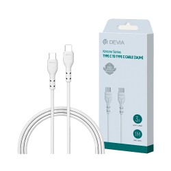 Devia Cable EC151 Kintone Series Type-C to Type-C 3A 1M White Devia Cable EC151 Kintone Series Type-C to Type-C 3A 1M White
