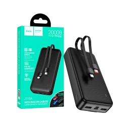 Hoco Power Bank J118A Speed Energy with 4-in-1 2USB+Cable Type-C+Lightning 20000mAh Black Hoco Power Bank J118A Speed Energy with 4-in-1 2USB+Cable Type-C+Lightning 20000mAh Black
