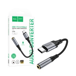 Hoco Audio Adapter Cable LS36 Type-C to 3.5mm Black Hoco Audio Adapter Cable LS36 Type-C to 3.5mm Black
