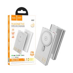 Hoco Magnetic Power Bank Q22 Taurus with 3 Ports Output 2USB+Type-C 10000mAh Black Hoco Magnetic Power Bank Q22 Taurus with 3 Ports Output 2USB+Type-C 10000mAh Black